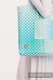 Sac à bandoulière en retailles d’écharpes (100 % coton) - ICICLES - ICE MINT - taille standard 37 cm x 37 cm #babywearing