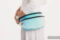 Waist Bag made of woven fabric, size large (100% cotton) - ICICLES - ICE MINT #babywearing