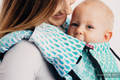 LennyUp Carrier, Standard Size, jacquard weave 100% cotton - ICICLES - ICE MINT #babywearing