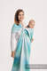 Żakardowa chusta kółkowa do noszenia dzieci, bawełna, ramię bez zakładek - SOPLE LODU - MROŻONA MIĘTA - long 2.1m #babywearing