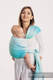 Żakardowa chusta do noszenia dzieci, bawełna - SOPLE LODU - MROŻONA MIĘTA  - rozmiar S #babywearing