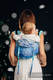 Nosidło Klamrowe ONBUHIMO z tkaniny żakardowej (96% bawełna, 4% przędza metalizowana), rozmiar Toddler - KRÓLOWA ŚNIEGU - MAGICZNE JEZIORO #babywearing