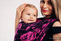 Baby Wrap, Jacquard Weave (100% cotton) - RETRO 'N' ROSES - size XL #babywearing