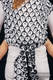 Fular, tejido jacquard (100% algodón) - DOMINICAN PENGUIN - talla M #babywearing
