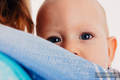 Żakardowa chusta do noszenia dzieci, bawełna - SYMFONIA ZORZA POLARNA  - rozmiar L (drugi gatunek) #babywearing