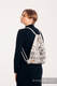 Sackpack made of wrap fabric (96% cotton, 4% metallised yarn) - SYMPHONY GLOWING DUST - standard size 32cmx43cm #babywearing