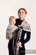 Żakardowa chusta kółkowa do noszenia dzieci, (96% bawełna, 4% przędza metalizowana)  - SYMFONIA LŚNIĄCY PYŁ - long 2.1m #babywearing