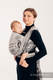 Żakardowa chusta do noszenia dzieci, (96% bawełna, 4% przędza metalizowana)  - SYMFONIA LŚNIĄCY PYŁ  - rozmiar S #babywearing