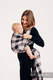 Chusta do noszenia dzieci, tkana splotem skośnym (100% bawełna) - KRATA ARKADIA - rozmiar XS #babywearing