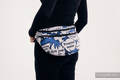 Saszetka z tkaniny chustowej, rozmiar large (100% bawełna) - PRZYTUL MNIE - NIEBIESKI #babywearing