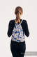 Turnbeutel, hergestellt vom gewebten Stoff (100% Baumwolle) - HUG ME - BLUE - Größe Standard 32cm x 43cm #babywearing