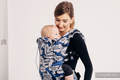 Porte-bébé ergonomique, taille bébé, jacquard 100% coton - HUG ME - BLUE - Deuxième génération #babywearing