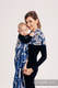 Żakardowa chusta kółkowa do noszenia dzieci, (100% bawełna) -  PRZYTUL MNIE - NIEBIESKI - long 2.1m #babywearing