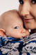 WRAP-TAI Tragehilfe Mini mit Kapuze/ Jacquardwebung / 100% Baumwolle - HUG ME - BLUE (grad B) #babywearing