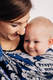 Baby Wrap, Jacquard Weave (100% cotton) - HUG ME - BLUE - size XS #babywearing