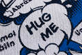 Tragetuch, Jacquardwebung (100% Baumwolle) - HUG ME - BLUE - Größe S #babywearing
