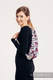 Turnbeutel, hergestellt vom gewebten Stoff (100% Baumwolle) - HUG ME - PINK - Größe Standard 32cm x 43cm #babywearing