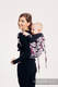 Nosidło Klamrowe ONBUHIMO z tkaniny żakardowej (100% bawełna), rozmiar Standard - PRZYTUL MNIE - RÓŻOWY  #babywearing