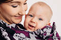 Ergonomische Tragehilfe, Größe Baby, Jacquardwebung, 100% Baumwolle - HUG ME - PINK - Zweite Generation #babywearing