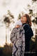 Baby Wrap, Jacquard Weave (74% cotton 26% silk) - FOLK HEARTS - NOSTALGIA - size L #babywearing