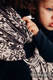 Bandolera de anillas, tejido Jacquard (74% algodón, 26% seda) - con plegado simple - FOLK HEARTS - NOSTALGIA - long 2.1m #babywearing