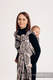 Baby Wrap, Jacquard Weave (74% cotton 26% silk) - FOLK HEARTS - NOSTALGIA - size XL (grade B) #babywearing
