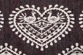 Baby Wrap, Jacquard Weave (74% cotton 26% silk) - FOLK HEARTS - NOSTALGIA - size M #babywearing