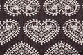 Baby Wrap, Jacquard Weave (74% cotton 26% silk) - FOLK HEARTS - NOSTALGIA - size XS #babywearing