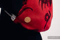 Mochila portaobjetos hecha de tejido de fular (100% algodón) - DRAGON - FIRE AND BLOOD - talla estándar 32cmx43cm #babywearing