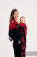 Żakardowa chusta kółkowa do noszenia dzieci, bawełna - DRAGON - OGIEŃ I KREW - long 2.1m #babywearing