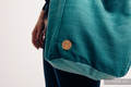 Hobo Bag made of woven fabric (100% cotton) - LITTLE HERRINGBONE OMBRE TEAL  #babywearing