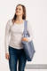 Borsa Shoulder Bag in tessuto di fascia (100% cotone) - LITTLE HERRINGBONE OMBRE BLUE - misura standard 37cm x 37cm  #babywearing