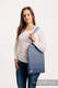 Bolsa de la compra hecho de tejido de fular (100% algodón) - LITTLE HERRINGBONEOMBRE BLUE  #babywearing