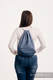 Sac à cordons en retailles d’écharpes (100 % coton) - LITTLE HERRINGBONE OMBRE BLUE - taille standard 32 cm x 43 cm #babywearing