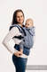 Ergonomische Tragehilfe, Größe Toddler, Fischgrätmuster, 100% Baumwolle - LITTLE HERRINGBONE OMBRE BLUE - Zweite Generation #babywearing