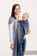 Ringsling, Jacquard Weave (100% cotton), with gathered shoulder - LITTLE HERRINGBONE OMBRE BLUE - standard 1.8m #babywearing