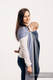 Sling, jacquard (100 % coton) - avec épaule sans plis - LITTLE HERRINGBONE OMBRE BLUE - standard 1.8m #babywearing