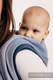 Chusta do noszenia dzieci, tkana splotem jodełkowym, bawełna - MAŁA JODEŁKA OMBRE NIEBIESKI - rozmiar XS #babywearing