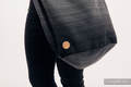 Hobo Tasche, hergestellt vom gewebten Stoff (100% Baumwolle) - LITTLE HERRINGBONE OMBRE GREY  #babywearing