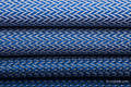 Tragetuch, Fischgrätmuster (100% Baumwolle) - LITTLE HERRINGBONE OMBRE BLUE - Größe XL #babywearing