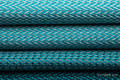Écharpe, tissage herringbone (100 % coton) - LITTLE HERRINGBONE OMBRE TEAL - taille XS #babywearing