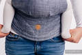 LennyGo Mochila ergonómica, talla bebé, jacquard 100% algodón - DENIM BLUE #babywearing