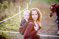Chusta do noszenia dzieci, tkana splotem skośno-krzyżowym, bawełna z wełną - Sosna - rozmiar L #babywearing
