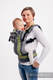 LennyGo Mochila ergonómica, talla bebé, sarga cruzada 100% algodón - SMOKY - LIME #babywearing