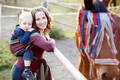 Chusta do noszenia dzieci, tkana splotem skośno-krzyżowym, bawełna z wełną - Sosna - rozmiar L #babywearing