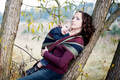 Chusta do noszenia dzieci, tkana splotem skośno-krzyżowym, bawełna z wełną - Sosna - rozmiar L #babywearing