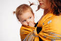 Żakardowa chusta kółkowa do noszenia dzieci, bawełna, ramię bez zakładek - SYMFONIA - SUN GIFT - long 2.1m #babywearing