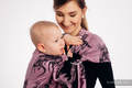 Bandolera de anillas, tejido Jacquard (100% algodón) - con plegado simple - DRAGON - DRAGON FRUIT - standard 1.8m #babywearing