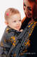 Żakardowa chusta do noszenia dzieci, bawełna - WAWA - Szary z Musztardą  - rozmiar S (drugi gatunek) #babywearing