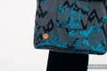 Schultertasche, hergestellt vom gewebten Stoff (100% Baumwolle) - WAWA - Grey & Blue - Standard Größe 37cmx37cm #babywearing
